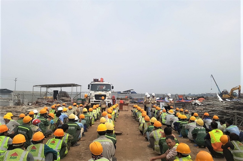 A Quý Hưng Land tổ chức tập huấn an toàn lao động tại công trường (Nguồn: An Quý Hưng Land)