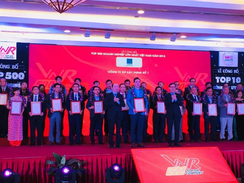 Cofico vinh dự nằm trong Top 500 doanh nghiệp lớn nhất Việt Nam (Nguồn: Cofico)