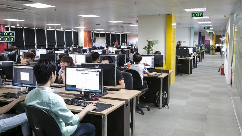 Không gian làm việc hiện đại tại Esoft Vietnam
