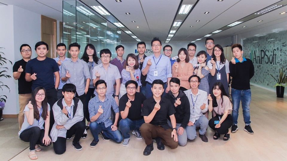Đội ngũ nhân viên trẻ trung tại AnPSoft
