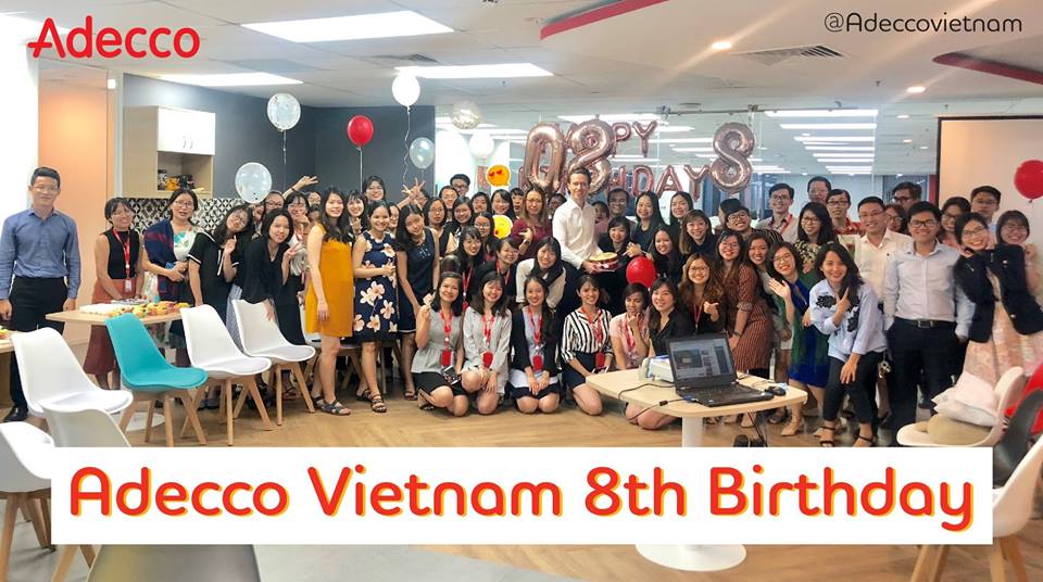 Công ty tổ chức sinh nhật (Nguồn: Adecco Vietnam)