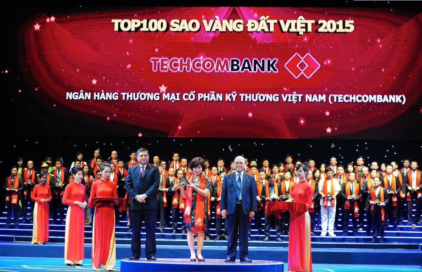 Techcombank nhận giải thưởng Sao Vàng Đất Việt (Nguồn: Báo mới)